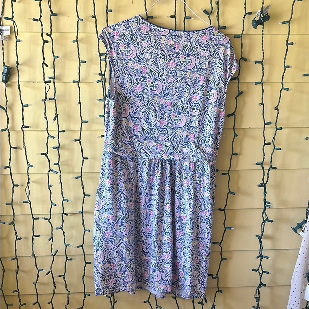 Boden Floral Paisley Dress in Purple and Pink - Picture 4 of 4